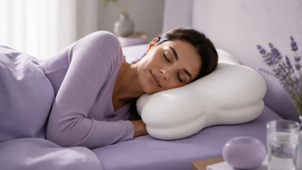 Lumuwala Cloud Pillow sleep guide image for Pillow for side sleepers with jaw pain